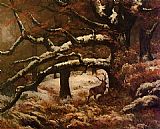 Gustave Courbet Famous Paintings - Remise de Cerfs